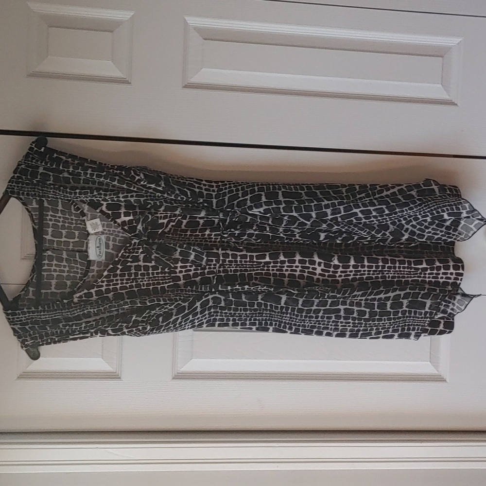Vintage 2 Piece Dress and Sheer Cardigan Large
